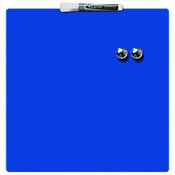 Üzenőtábla, mágneses, írható, kék, 36x36 cm, NOBO  Quartet