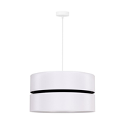 Duolla - Luster na sajli DUO 1xE27/15W/230V precnik 40 cm bela/crna