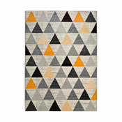 Sivo-narancasti tepih Univerzalni trokut Leo, 140 x 200 cm