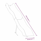 Vidaxl Tobogan moder 210x40 cm polipropilen