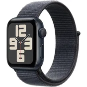 Apple Watch SE (2nd Gen) [GPS 44mm] Smartwatch with Midnight Aluminum Case with Ink Sport Loop One Size. Fitness and Sleep Trackers, Crash Detection, Heart Rate Monitor, Carbon Neutral