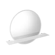 VISO okroglo ogledalo z LED osvetlitvijo in polico, o 60 cm, belo mat - 60 cm - Sapho - VISO - 24 - Obroč - 600 - 600 - IP44 - 1650 - Illuminated mirrors;Mirrors with shelf - 14