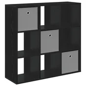 Vidaxl Strani šal s predalom Črna Orehovina 88,5 x 29 x 84,5 cm