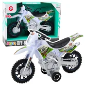 LEAN TOYS Motocross motor beli off-road z lučmi in zvoki