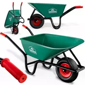 Samokolnica GREG s plastično kadjo, max. 100l/250kg, zelena/črna Gardebruk