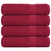 Vidaxl Kopalne brisače FROGN 4 kosi bordo 100x150 cm 360 g/m2