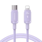 Joyroom Kabel za hitro polnjenje Joyroom USB-C v Lightning Fast, 20 W, 1,2 m - vijoličen