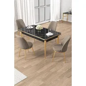 Hanah Home Trpezarijski set, 5 komada, Bež