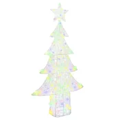 Vidaxl Božično drevo večbarvno 180 cm Akril 240 LED