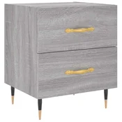 Vidaxl Nočna omarica siva sonoma 40x35x47,5 cm inženirski les