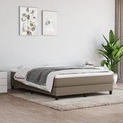 vidaXL Vzmetnica z žepkasto vzmetjo taupe 140x200x20 cm blago