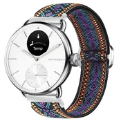 Infostyle Blueshaweu elastični pašček 20 mm za Withings ScanWatch 2 38/42 mm | purple flowers