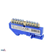 Schelinger Modularna sponka za DIN letev 1 modul modra, 63 A, 500 V BM-A18-TBI-6X09-10P-NI