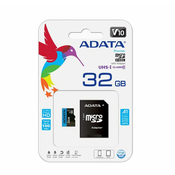 Pomnilniška kartica Adata MicroSD 32GB, 80MB/s, reža 10, z adapterjem