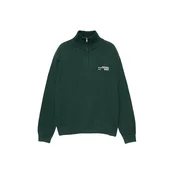 Pull&Bear Pulover temno zelena/bela