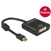 Delock Adapter mini Displayport 1.2 moški > DVI ženski 4K pasivni črn