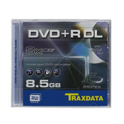 Traxdata opticki medij dvd+r dual layer 8x box 1