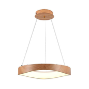 LED Lestenec na vrvici LED/25W/230V 3000K o 50 cm rjava