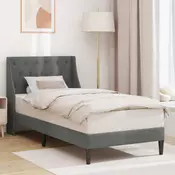 Krevetna konstrukcija Tamno siva 90 x 190 cm Baršun