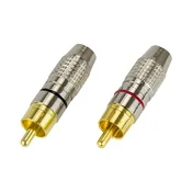 Profesionalni RCA kabel srebrn-pozlačen