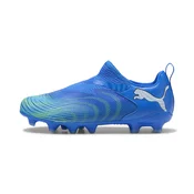 PUMA FUTURE 9 MATCH FG/AG Laceless Football Boots Youth, Shoes, Ultra Blue/White/Luminous Blue, 29