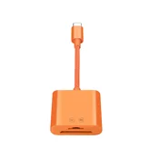 INF Type-C dvojni čitalec kartic (SD+TF) 15M/s, ABS, za MacBook in iPad Orange, (5000282771)