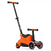 Odrážadlo in kolobežka 2v1 s 3 kolesi in LED kolesi Xtend Scooter Ride-on Orange smarTrike z vodilno palico z nastavljivo višino in zložljivim prostorom od 1 do 12 let
