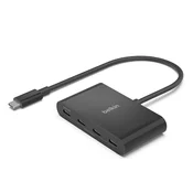 BELKIN Belkin, USB adapter 4 Vrata za polnjenje in prenos, Črna, (5000065630)