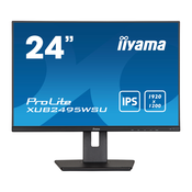 IIYAMA XUB2495WSU-B5 24.1inch ETE WUXGA IPS-panel 300cd/m2 VGA HDMI DisplayPort 5ms Speakers 15cm Height adj. Stand