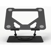 Tracer Adjust360 stojalo za prenosnik, 25,4cm-43,1cm (10-17), 360° Rotacija, Nastavljiva višina, črni (TRAUCH47661)