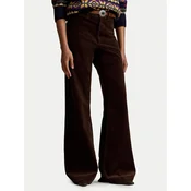 Polo Ralph Lauren Hlače iz tkanine 211B17556004 Temno rjava Flare Fit