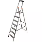 Stepenice, 7 stepenika, aluminijske, KRAUSE Safety 126351