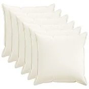 vidaXL Prevleka za blazino 6 pcs HOUTEN Bela 70 x 70 cm Lažni lanu
