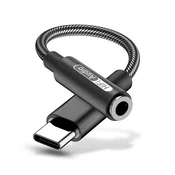 INF USB-C na 3,5mm adapter, pleteno aluminijasto ohišje, 24-bit/96kHz, (5000276725)