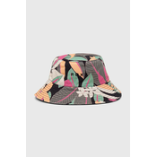 Dvostranski bombažen klobuk Roxy roza barva