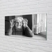 tulup.si Slika na akrilnem steklu Starejša ženska 120x60 cm 2 obešalnika