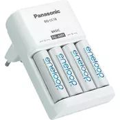 Panasonic Panasonic Vtični polnilnik baterij MQN04 s 4 x Micro akumul. baterijami + 4 x AAA akumul.