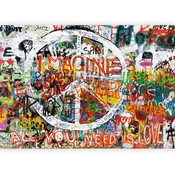 artgeist Fototapeta Hippie Graffiti, 300x210cm