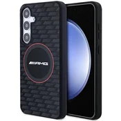 MERCEDES Ohišje AMG Silicone Carbon Pattern MagSafe za Samsung Galaxy S24+ - črno