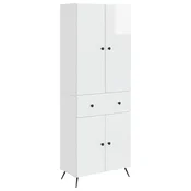 vidaXL 2 pcs Bela visok sijaj