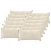 Vidaxl Dekorativna blazina 12 kos HEERLEN Krem 40 x 80 cm Mikrofibra