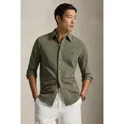 Polo Ralph Lauren  CHEMISE AJUSTEE COL BOUTONNE EN POLO FEATHERWEIGHT  Kaki