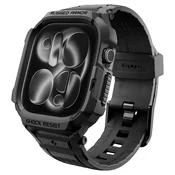 Silikonski pas z ovitkom Spigen Rugged Armor Pro za Apple Watch 12 46mm - matte black