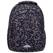 Ranac za školu anatomski 2zipa 1džep veci AB300 Grey Bricks 24.Head 502024119 crno-sivi