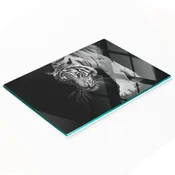 shumee Kuhinjska večnamenska dekorativna tabla iz kaljenega stekla Tiger 80x52 cm