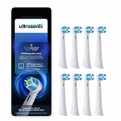 Ultrasonic glava ščetke za Oral-B iO Ultimate Clean serijo, 8 kos, beli nastavki