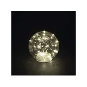 EMOS LED božična steklena krogla - zlata, 15 cm, 3x AA, notranja, toplo bela, časovnik DCLW35
