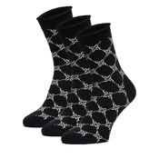 Dolge nogavice Nine West CEO_BR_NW_Silver_01_Z_AW25 (3 PACK) Črna