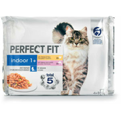 Perfect Fit Indoor 1+ - Mješovito pakiranje: piletina i losos 4 x 85 g