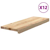 vidaXL vidaXL Podloge za stopnice 12 kosov 70x25x2 cm trdna hrastovina, (22013067)